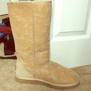 Ugg Tall Sand Paisley Boots
